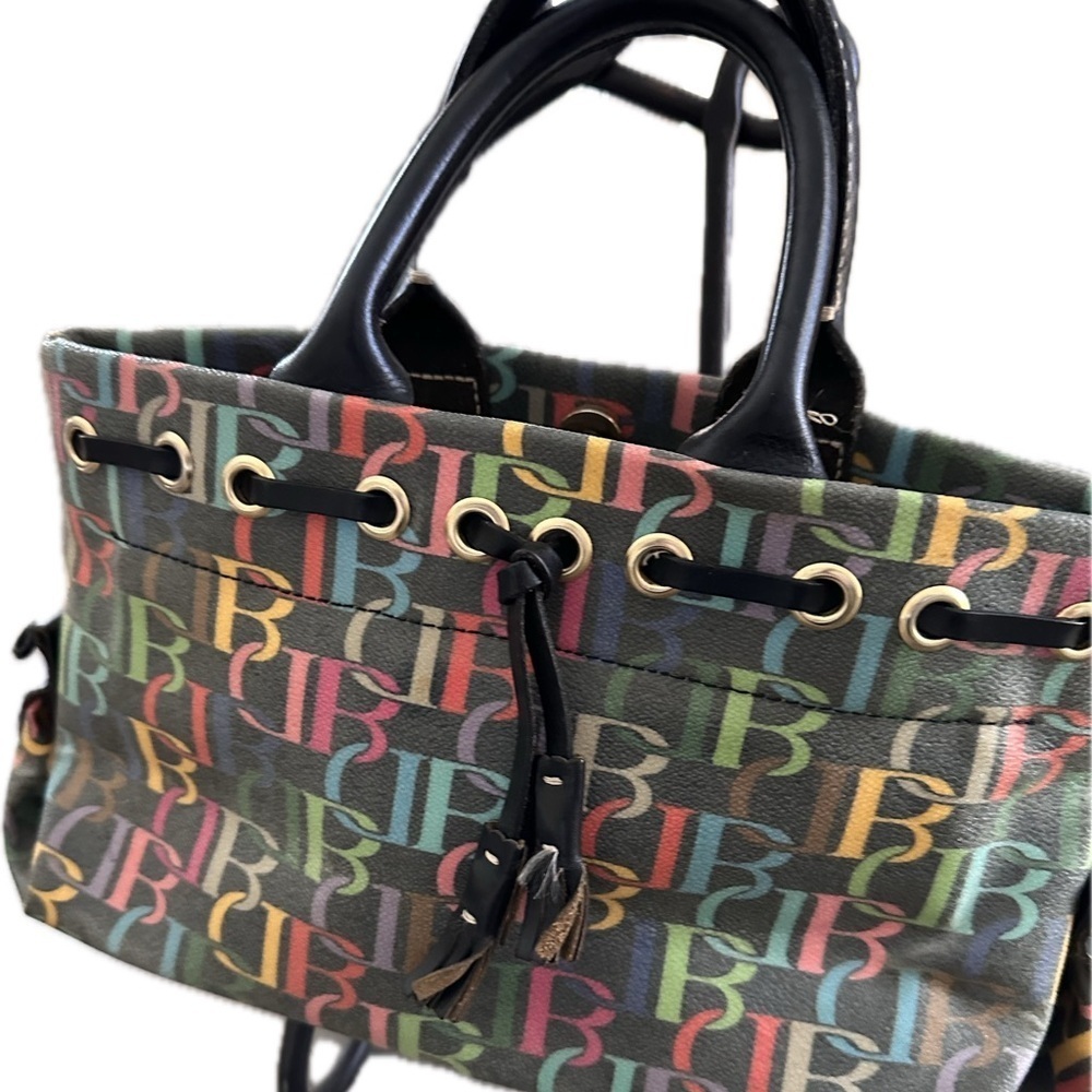 DOONEY & BOURKE Rainbow Block Monogram Y2K Tassel Bag
